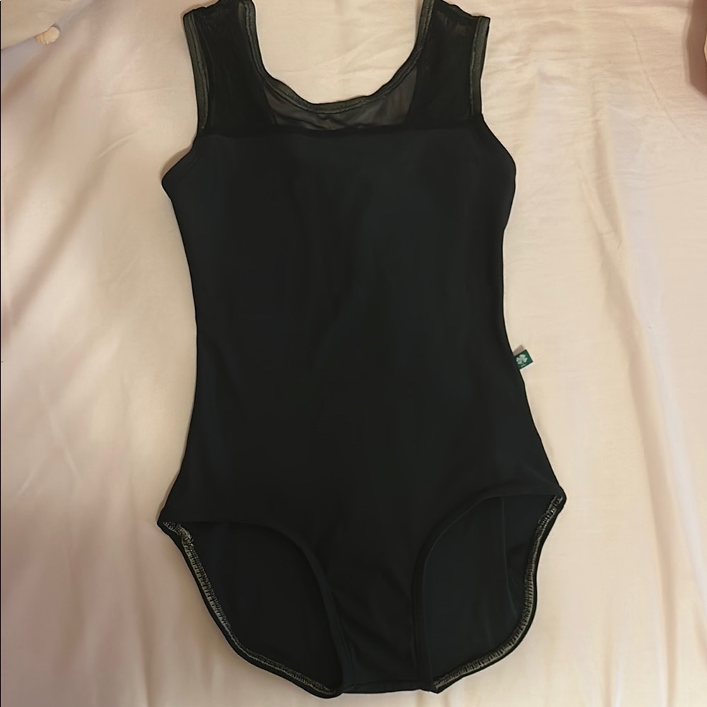 LuckyLeo Elegant Black Leotard